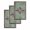 Green, variant on Farmhouse Flowers Kitchen Dish Towels for Drying Dishes Set of 3, Ethnic Retro Abstract Pattern Lattice Waffle Weave Microfiber Hand Tea Bathroom Towels Quick Dry & Absorbent Towel 15.7x23.6