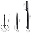 thumbnail image 4 of 3PCS Eyebrow Grooming Kit Mini Portable Foldable Eyebrow Razor Eyebrow Scissors, 4 of 10