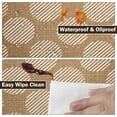 thumbnail image 4 of Brown White Round Fitted Tablecloth with Elastic Edge,Water&Stain-Resistant Wipeable Picnic Weave Table Cover for 44"-48" Found Tables Reusable Dots Geometric Table Cloth for Dinner,Outdoor,Patio, 4 of 8