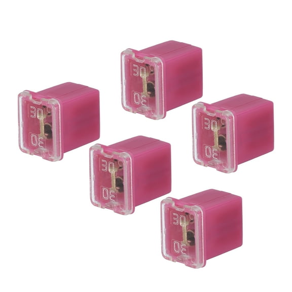 Automotive Cartridge Fuse 48V 30A Female Terminal J Case Box Low Profile Car Truck Red 5pcs
