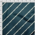 thumbnail image 4 of oneOone Jersey en Viscose Bleu Sarcelle Tissu à Rayures Matière de Robe Tissu Imprimé Tissu au Mètre 60 Pouces de Large, 4 of 5