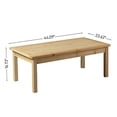 thumbnail image 4 of Tcbosik Outdoor Farmhouse Coffee Table in Natural, 44" Solid Cedar Wood Accent Low Table with Slatted Tabletop, Weather-Resistant for Garden, Poolside, Lawn, Living Room, 4 of 6