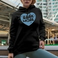 thumbnail image 2 of Book Lover & Heart Art, Reading Enthusiast Merch Gift, Black Hooded Sweatshirt or Hoodie, 3XL, 2 of 5