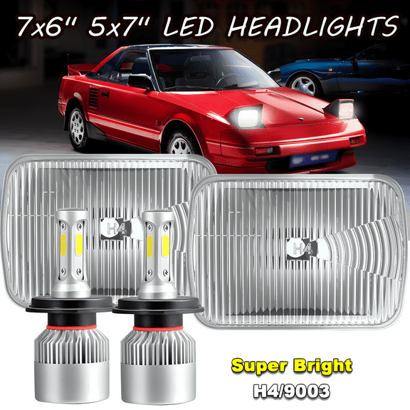 5x7'' For Toyota MR2 1985-1995 Corolla 1981-1992 Hi/Lo Beam LED Headlights