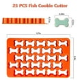thumbnail image 6 of Yooshoverk 25 Bone Shaped Cookie Cutters Mini Dog Bone Biscuit Molds Non Stick Baking Tools for Pet Treats Party Favors Orange Red Handmade Dough Stampers Easy Release, 6 of 9