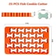 thumbnail image 3 of Juego de cortadores de galletas en forma de huesos naranja rojo | Mini golosinas para perros Moldes de galletas | Material antiadherente de grado alimenticio | Liberación fácil | Herramientas para, 3 of 8