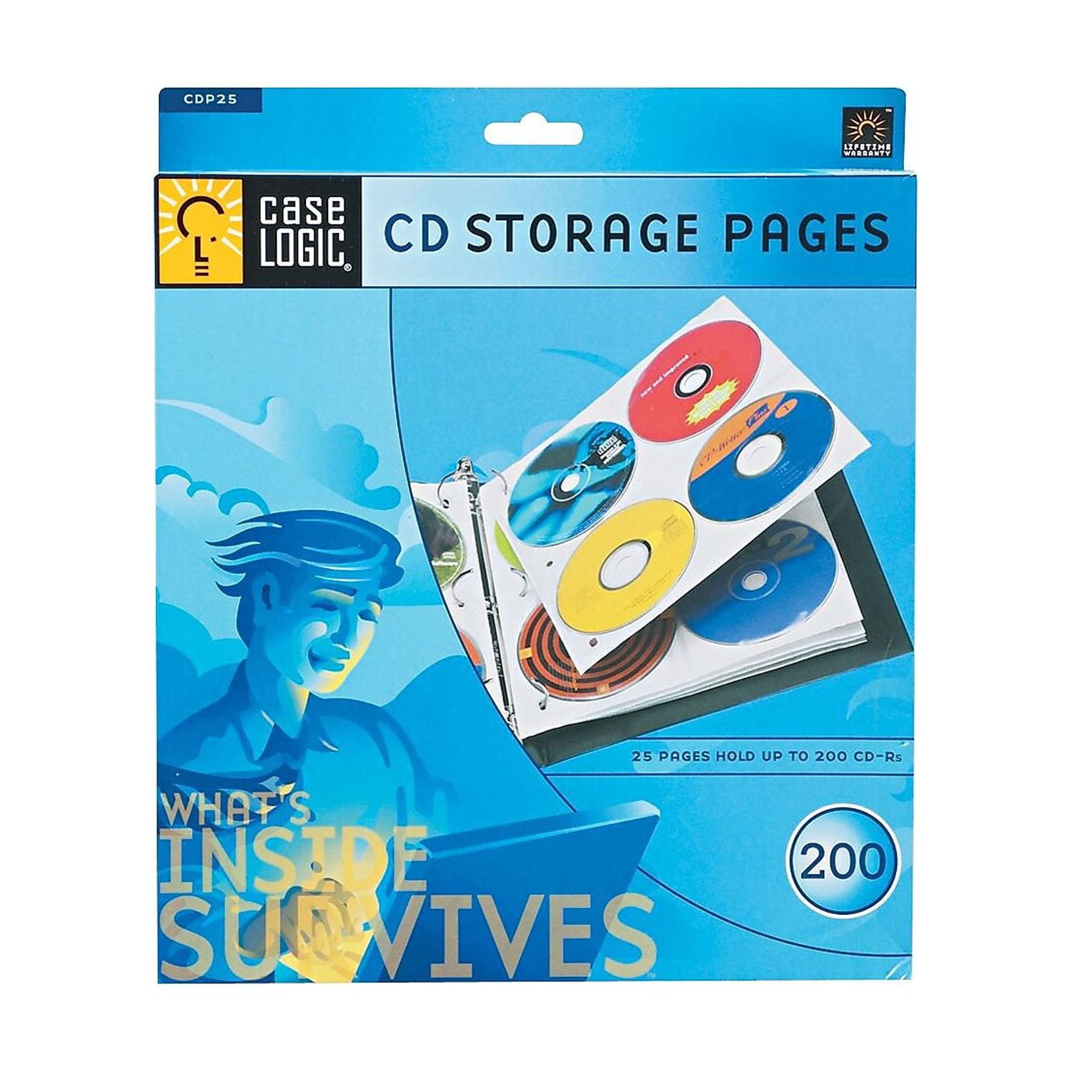 Case Logic 120 Disc Capacity Double Sided CD ProSleeves (White)