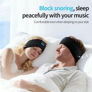 Bluetooth Sleep Mask, Wireless Sport Headband Headphones with Built-in Speakers for Side Sleepers