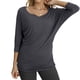 thumbnail image 2 of Blusa Match para Mujer con Mangas 3/4 y Fruncido Lateral Gris XL, 2 of 5