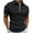 Black, variant on IYTR Short Sleeve Shirts for Men Leisure Loose Solid Color Classic Tshirt Business Casual Zipper Lapel Mens T Shirts Fashion Blouses(Black,XXXL)