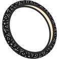 thumbnail image 2 of Music Note Black White Steering Wheel Cover Car Accessories r Auto Steering Wheel Covers Protector Universal 15h, 2 of 4