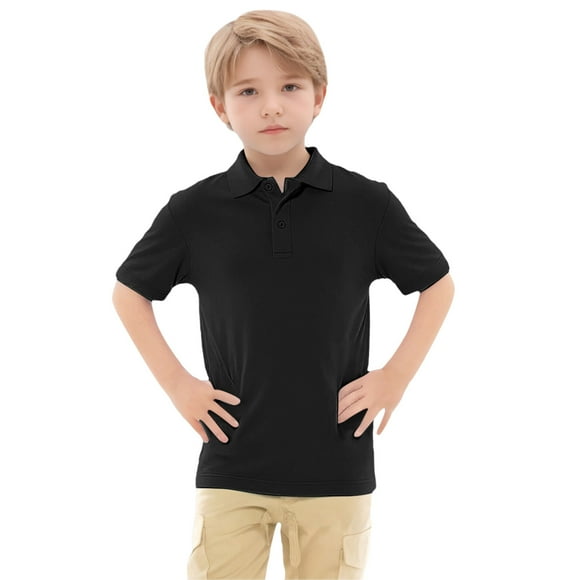 Teen T Kid Apparel Boy Teen Boys Girls Short Sleeve Summer Casual Solid Gentleman Tops Kids Holiday Shirts T Shirt