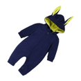 thumbnail image 3 of Rabbit Ropa de escalada Bebé Recién nacido Trajes Cremallera con capucha Nuevo azul oscuro 73, 3 of 7