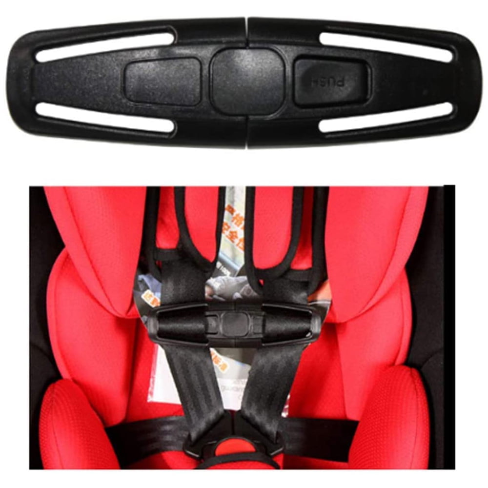 Red Car Seat Safety Belt Clip Buckle for Baby Safety Universal Replacement for Baby and Kids Trend Adjustable Guard 