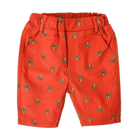 

Bullpiano 1-6T Summer Boys Casual Shorts Sports Shorts Children s Shorts Moisture-wicking Smooth Fabric Shorts for Running Fitness (Red)