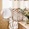 thumbnail image 4 of No Hook Shower Curtain, Palm Tree Monstera Shower Curtains for Bathroom with See Through Top Window, Brown Tan Leaf Boho Botanical Tropical Waterproof & Washable Bath Curtain Stall 48"x72", 4 of 9