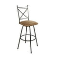 Mainstays Adjustable 24" or 29" Metal Swivel Barstools, Camel