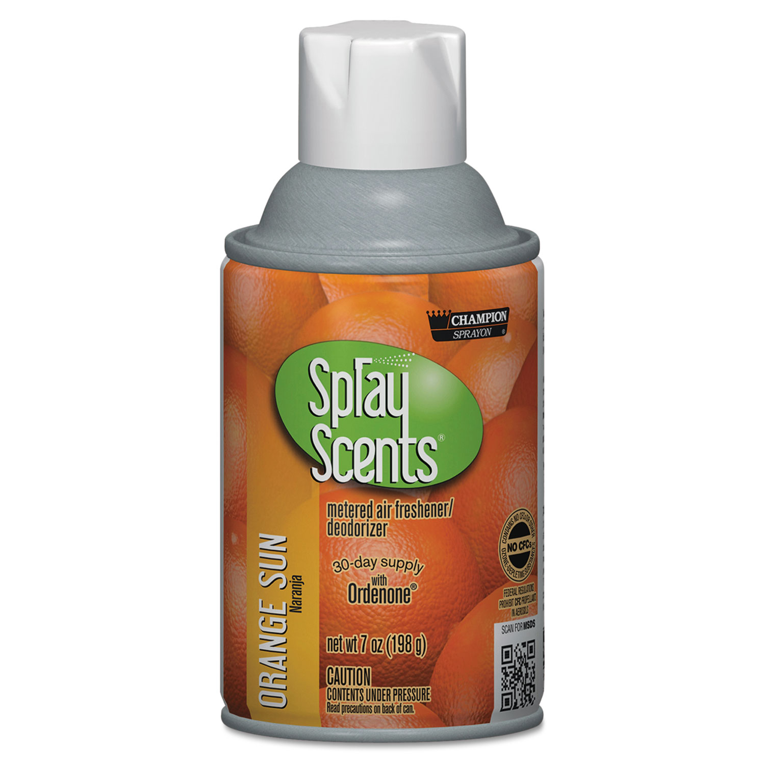 SPRAYScents Metered Air Freshener Refill, Orange Sun, 7oz, Aerosol, 12/Carton