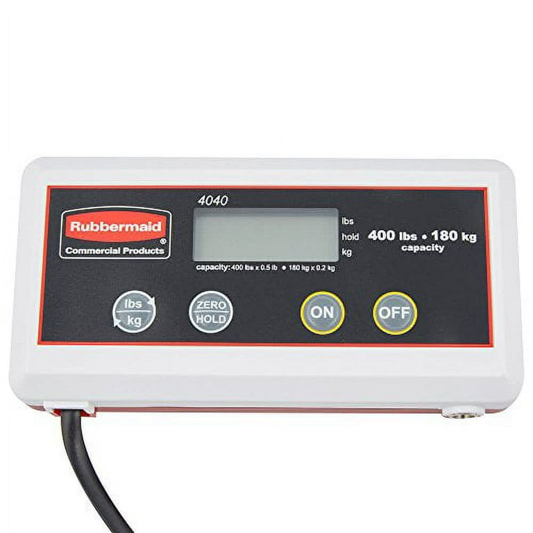 Rubbermaid Postal scales capacity 181.4 kg 400 lbs graduation 0.2 kg 0.5 lbs