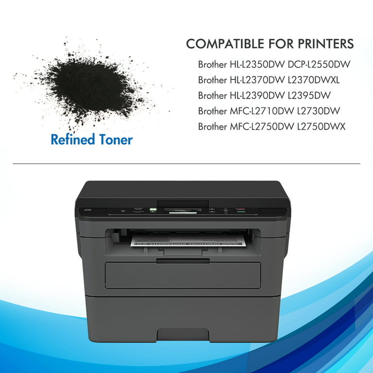 True Image Compatible Toner Cartridge for Brother TN-760 HL-L2350DW  HL-L2370DW HL-L2395DW DCP-L2550DW MFC-L2710DW MFC-L2750DW Printer (Black  2-Pack)