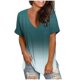 thumbnail image 1 of Camisetas con Cuello en V Mujeres Camiseta Suelta de Manga Corta con Cuello en V, Cómoda Camiseta Diaria, 1 of 4