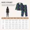 thumbnail image 4 of Pajama Sets for Women 2 Pcs, Artistic Colorful Gecko Lizard Button Down Long Sleeve Sleepwear Lounge PJ Sets, 4 of 6