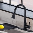 thumbnail image 2 of Matte Black Pull Down Kitchen Faucet With Sprayer Stainless Steel Single Handle Sink Faucet, 2 of 6