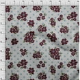 thumbnail image 3 of oneOone Viscose Chiffon Maroon2 Fabric Floral & Geometric Sewing Craft Projects Fabric Prints By Yard 42 Inch Wide, 3 of 4