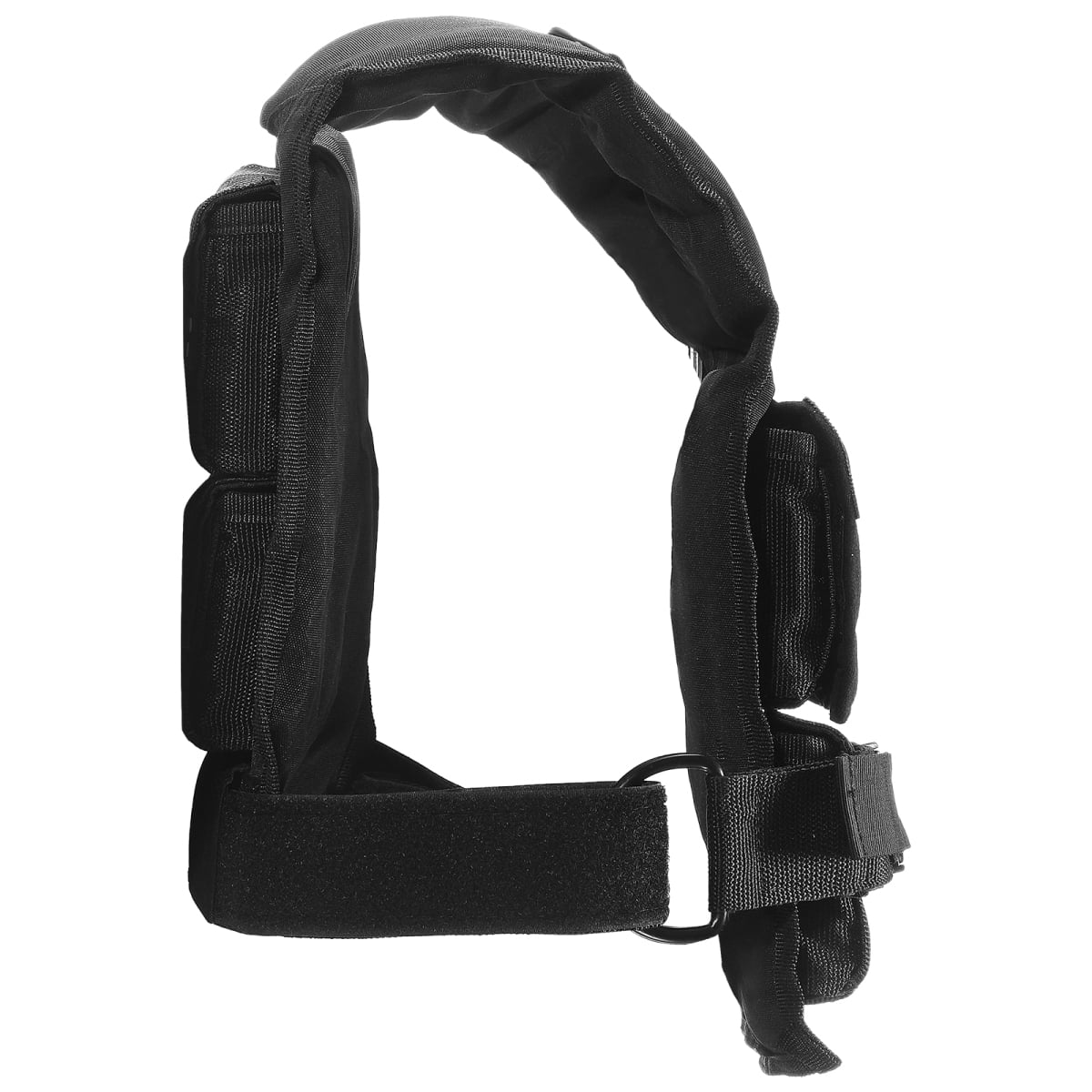 ZHICHUN 35lb Adjustable Weighted Vest for Men & Women, Strength Training Running Equipment with 16 Removable Iron Blocks, Quick-Release Buckle & Reflective Stripes (Black)