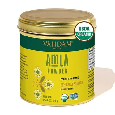 VAHDAM, Organic Amla Powder (2.47oz) Gluten Free, Raw Gooseberry Powder, Direct from Source