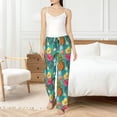 thumbnail image 4 of Cauagu Pineapple Pajama Pants for Women Loose Fit Wide Leg Trouser Pants Casual Elastic Waist Drawstring Lounge Pants, 4 of 6