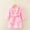 Pink, variant on Joau Toddler Baby Boys Girls Soft Coral Fleece Hooded Bathrobe with Belt Pool and Beach Plush Robe Cover-ups Night-Robe Gown Sleepwear 1-6T