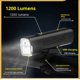 thumbnail image 3 of 1200 Lumens Bike Light for Night Riding, USB-C Rechargeable Bike Headlight, Aluminium Alloy Waterproof Bike Front Light,LED Bike Light, 3 of 5