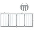 thumbnail image 3 of Unipaws Freestanding Wooden Dog Gate, 2 Support Feet, Indoor Barrier, 80"W x 36"H, Gray, 3 of 9