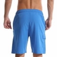 thumbnail image 6 of cfhntfmh Men's Casual Stretch Cargo Shorts Classic Drawstring Elastic Waist Loose Fit Work Shorts with Multi Pockets, 6 of 7