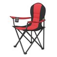thumbnail image 1 of Silla de Picnic, Silla de Camping Plegable, Asiento Cómodo, Portavasos, Rojo y Negro, 1 of 8