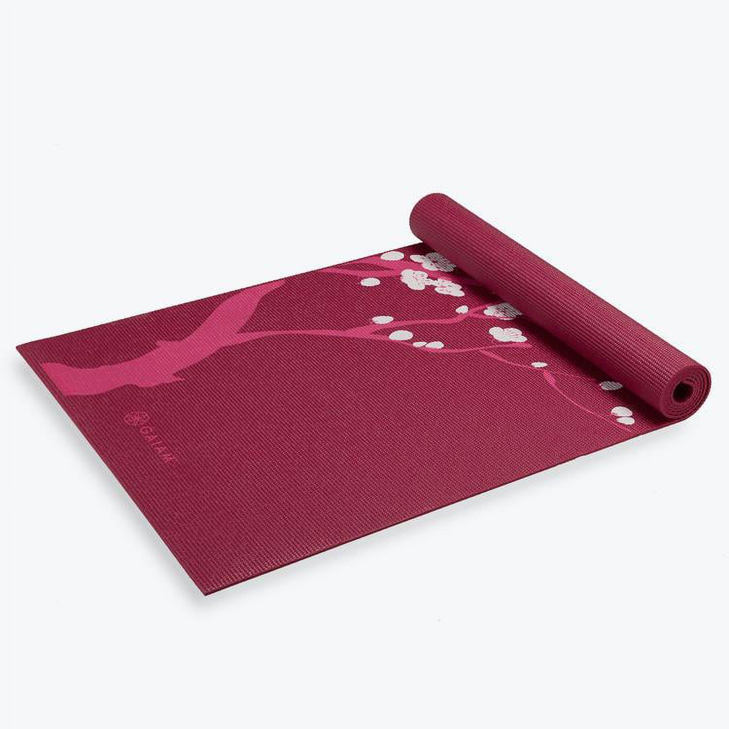 Gaiam Print Yoga Mat, Pink Cherry Blossom, 3mm