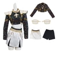 thumbnail image 1 of K-pop Demon Hun-ters Girl Pop Singers Outfits, Zoey Girls Outfits Pop Singer Hunter Clothes 4-16 Years, 1 of 7