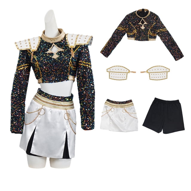 K-pop Demon Hun-ters Girl Pop Singers Outfits, Zoey Girls Outfits Pop Singer Hunter Clothes 4-16 Years