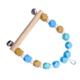 thumbnail image 1 of Wooden For Perching Birdwatching Foot And Cage Accessory And Home Decor With Colorful Beads And Bells, 1 of 5