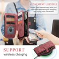 thumbnail image 2 of JTCASES for Google Pixel 8A Wallet Case with Zipper Purse Card Holders Flip Stand Wrist Strap Magnetic Closure PU Leather Anti-scratch Support Wireless Charging Drop Resistant Shell, Red, 2 of 10