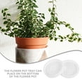 thumbnail image 3 of OULII 5Pcs Plastic Plant Saucer White Round Flower Pot Base Tray for Water Drainage, 3 of 8