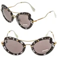 thumbnail image 1 of MIU MIU SCENIQUE Butterfly 11R Havana Purple Gold Designer Sunglasses MU11RS, 1 of 6