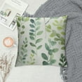 thumbnail image 2 of GOSMITH  Throw Pillow Covers Decorative Green Leaf Watercolor Eucalyptus Branches Hand Floral with Plant Objects White Natural Greenery Twig Cushion Pillowcase Sofa Square Print, 2 of 5