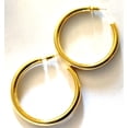thumbnail image 2 of Round Gold Tone Hoop Earrings 2 inch Fashion Hoops, 2 of 4