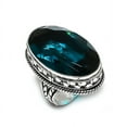 thumbnail image 2 of Natural Indicolite Tourmaline Handmade 925 Steling Silver Gift Ring S.6.5, 2 of 2