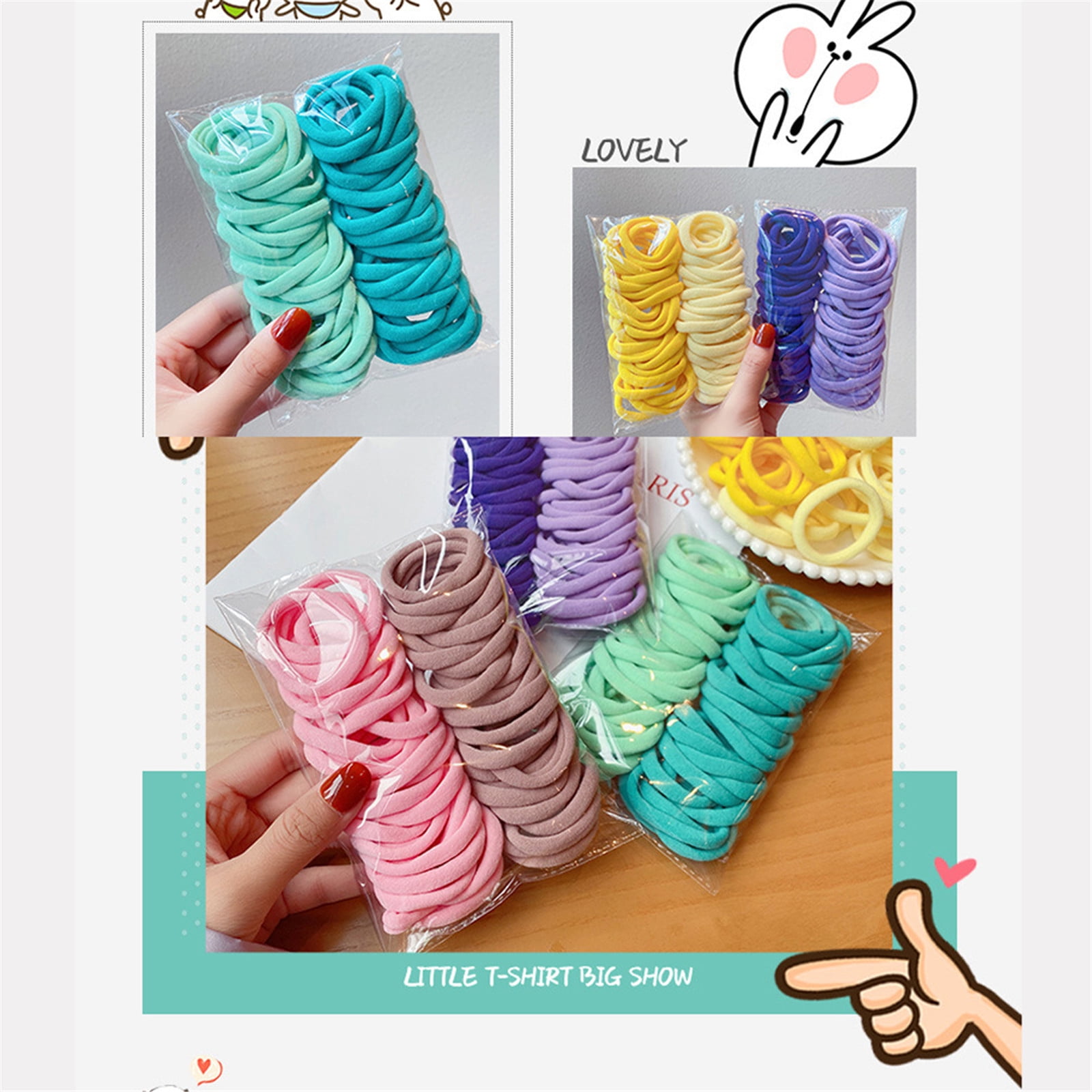 Hair Rubber Bands 2mm Hair Storage for Women 1 Scrunchies for Hair Hair Elastic Bands Mini Hair Bow Elastic Headband Braiding Hair Holder Hand Large Hair Ties for Natural Hair Large Rubber Bands 4