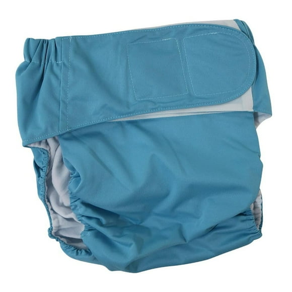 Zshan Adult Cloth Diaper Nappy Reusable Washable Incontinence Diaper For Men Women Blue