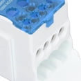 thumbnail image 2 of NFTIGB 690V 80A DIN Rail Terminal Block Distribution Box Spliceable Brass Conductor Junction Box for House Appliances Blue Color UKK80 C45 Electrical Connectors Fast Quick Wire Cable Connection, 2 of 9