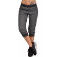 thumbnail image 3 of Aunavey Women's Drawstring Waist Long Workout Yoga Active Pant with Pocket High Waisted Capri Leggings Jogger Sweatpants, 3 of 8